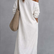 Loose-fitting One Shoulder Midi Dress