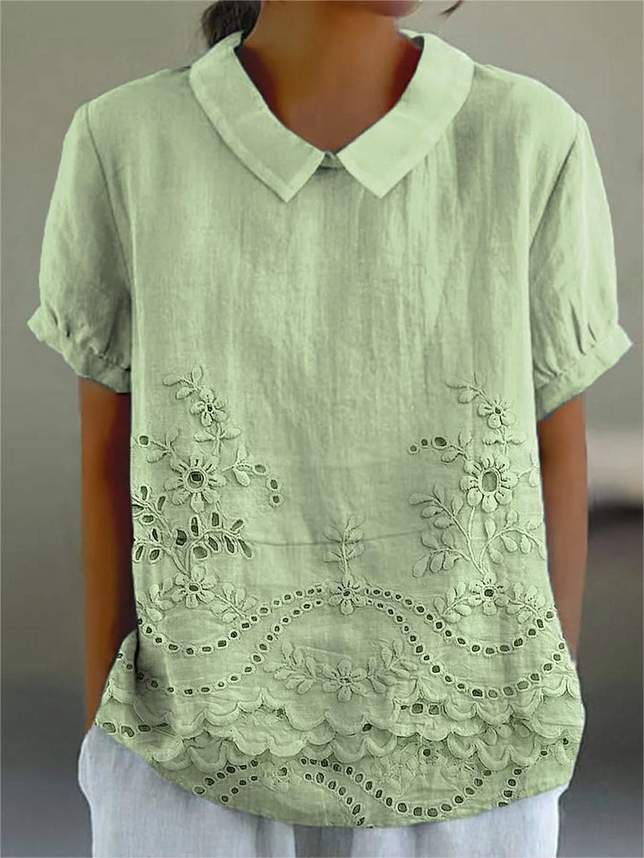 LILY BLOOM EMBROIDERED TOP