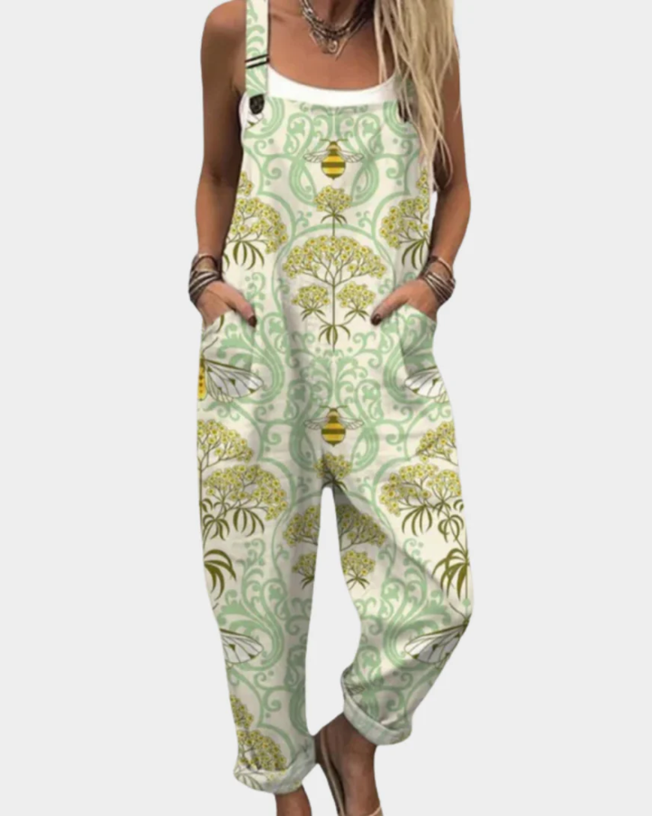 JACKIE - Comfortable Printed Overall/Jumpsuit