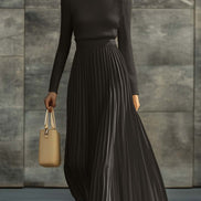 CHARLOTTE | CASUAL KNITTED SATIN DRESS