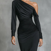IMME | SATIN RUCHED MERMAID DRESS