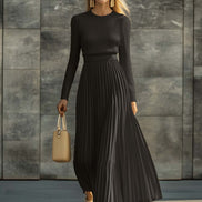 CHARLOTTE | CASUAL KNITTED SATIN DRESS