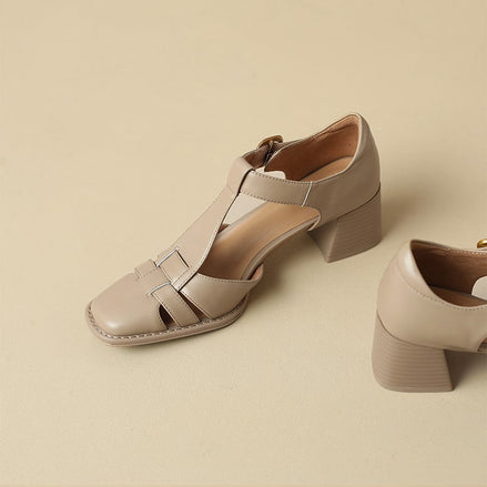 BELLIORA | SQUARE TOE SUMMER SANDALS
