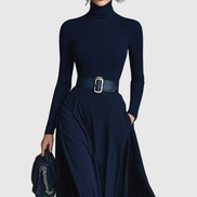 CORTLISS | HIGH-NECK MAXI DRESS