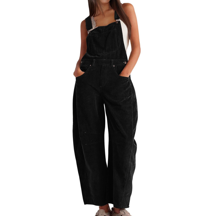 CLAIRE - Trendy Barrel Wide-Leg Overall Jumpsuit