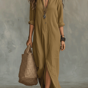Timeless Button Maxi Dress – Elegant, Lightweight & Easy Fit