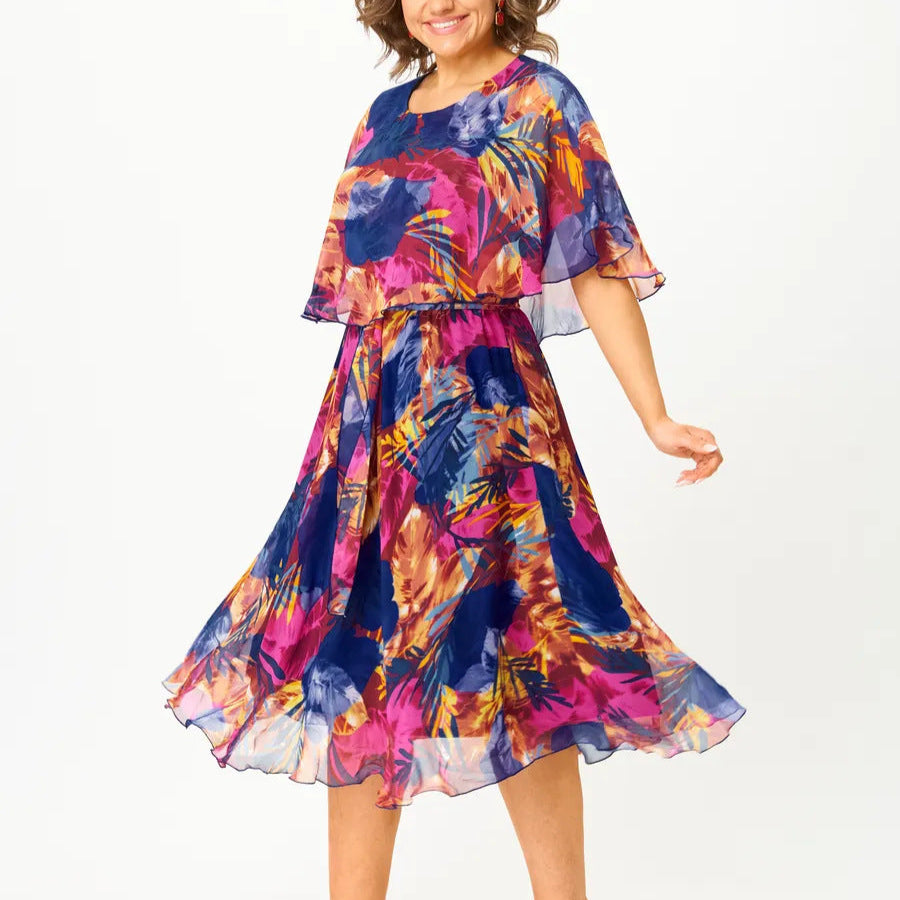 MANUELLA - Elegant Plus Size Chiffon Dress