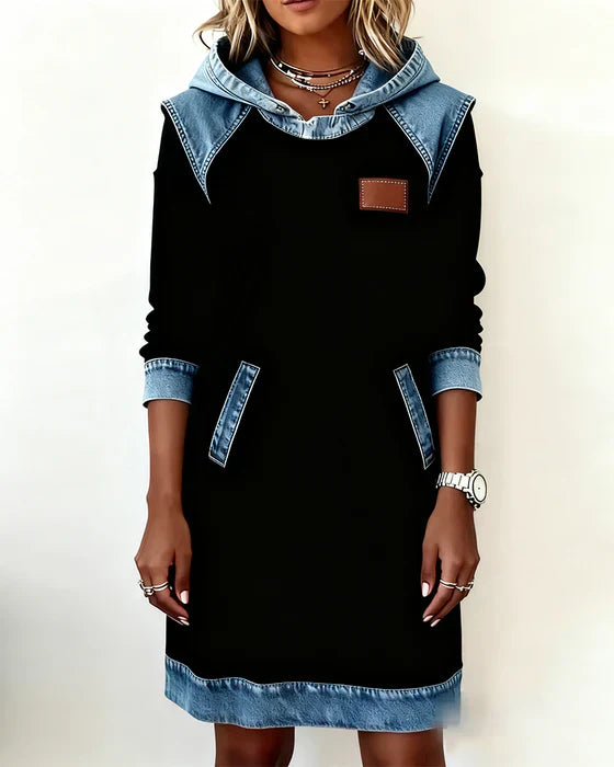 Eugenie – Cozy Hooded Sweater Dress
