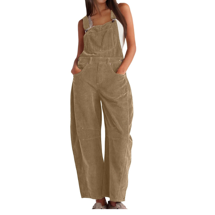 CLAIRE - Trendy Barrel Wide-Leg Overall Jumpsuit
