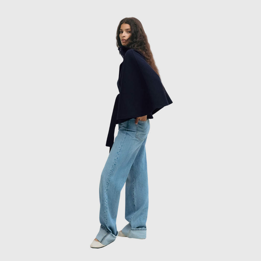 RHOSLYN | BELTED CAPE JACKET