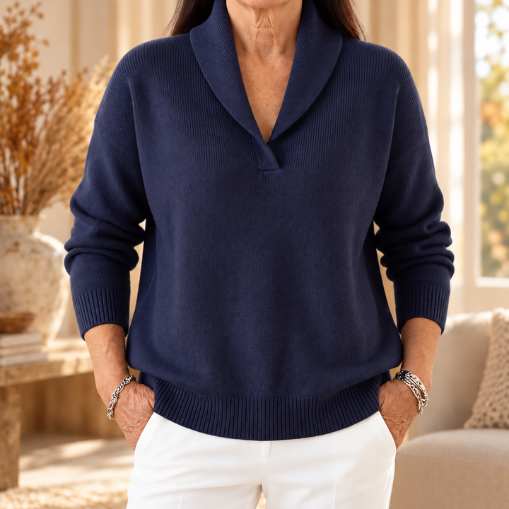 Clarissa | The Forgiving-Fit V-Neck Jumper