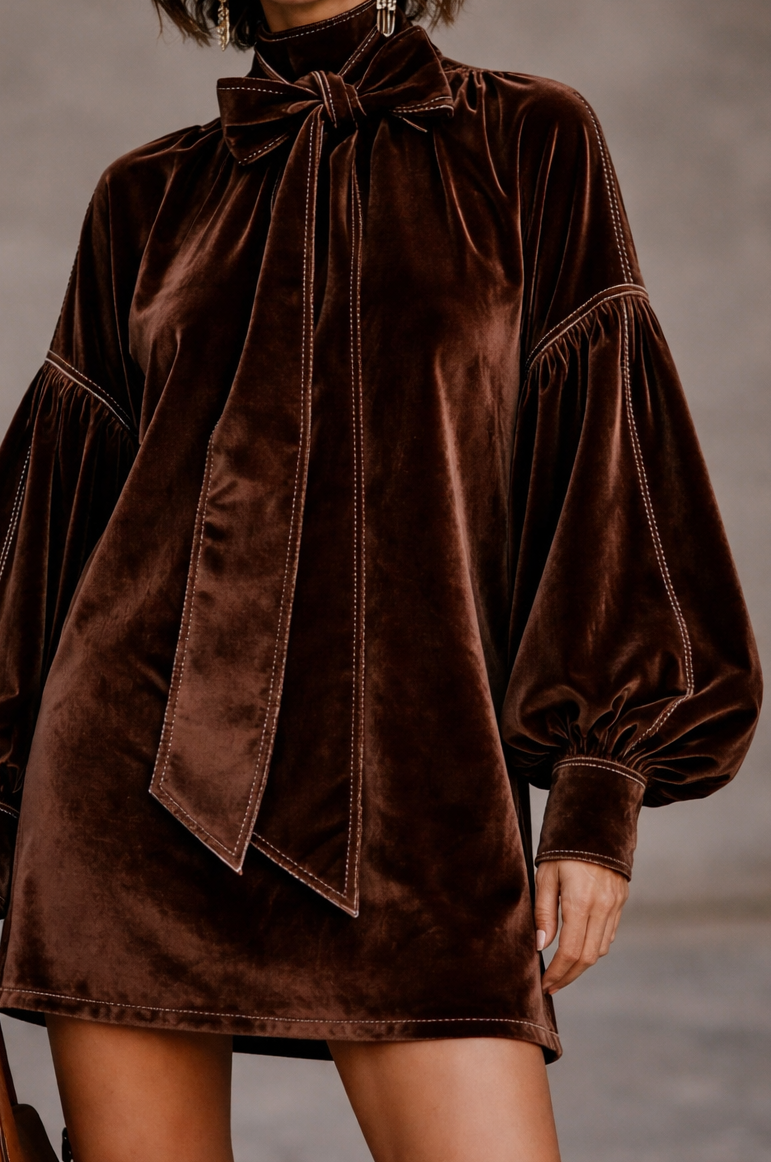 Octavia™ | Elegant Velvet Mini Dress