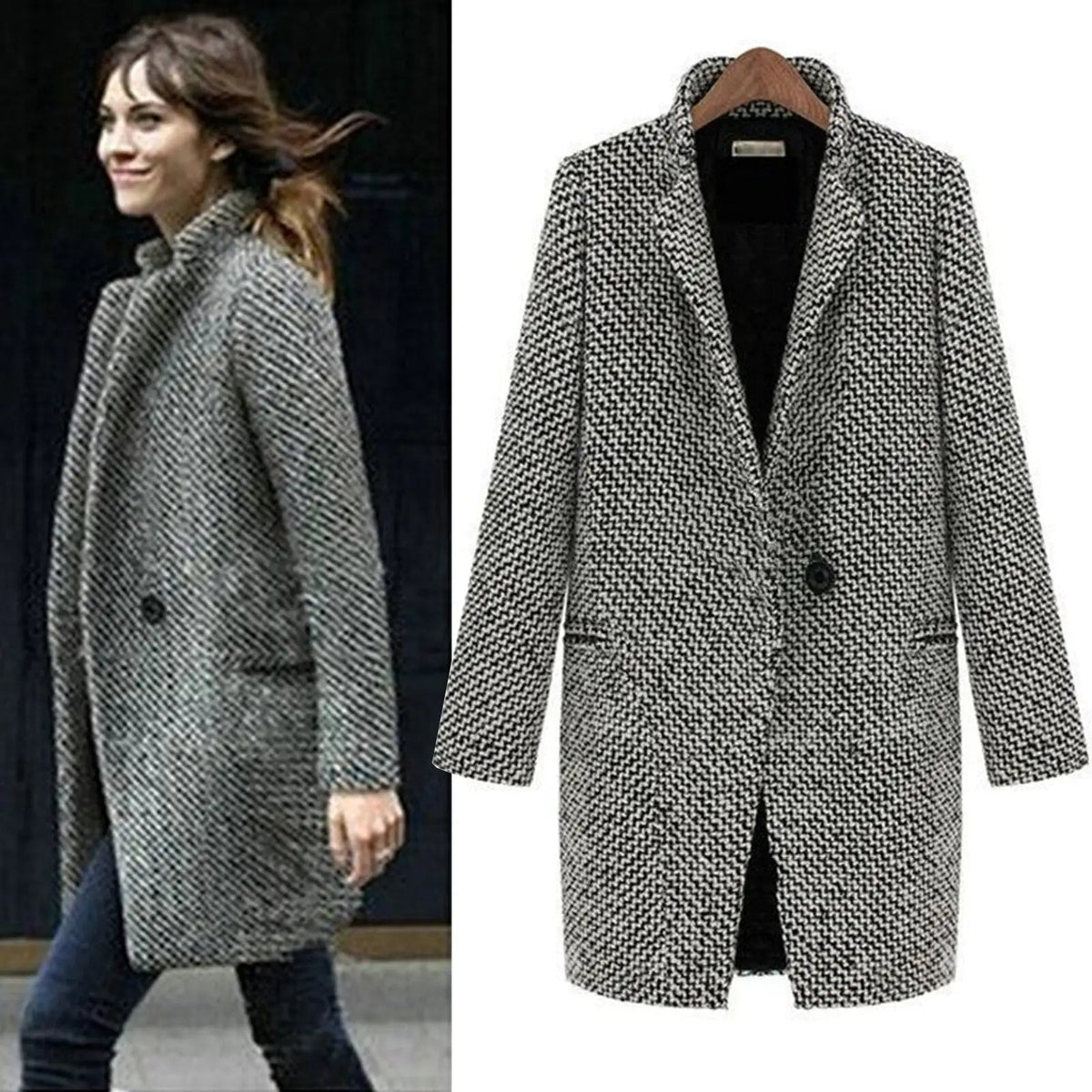 EVADINE | ELEGANT LONG COAT
