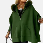 ARABELLE | CASUAL HOODED COAT WITH FUR COLLAR