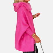 ARABELLE | CASUAL HOODED COAT WITH FUR COLLAR