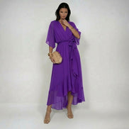 MARTA | V-Neck Chiffon Dress