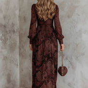 ELOISE | PAISLEY ZIP-WAIST MAXI DRESS