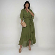 MARTA | V-Neck Chiffon Dress