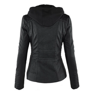 YSOLDE | LEATHER HOODED JACKET