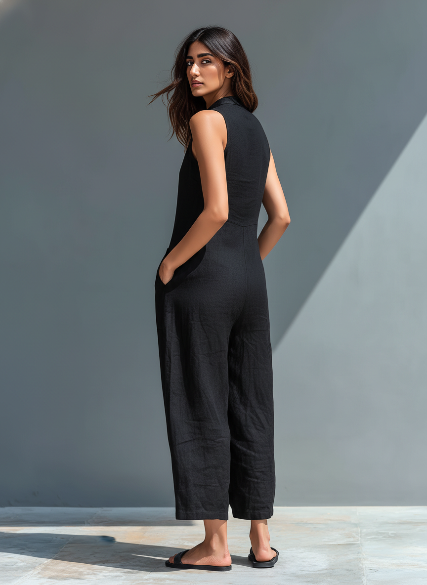 ALIZEE - Elegant Sleeveless Jumpsuit