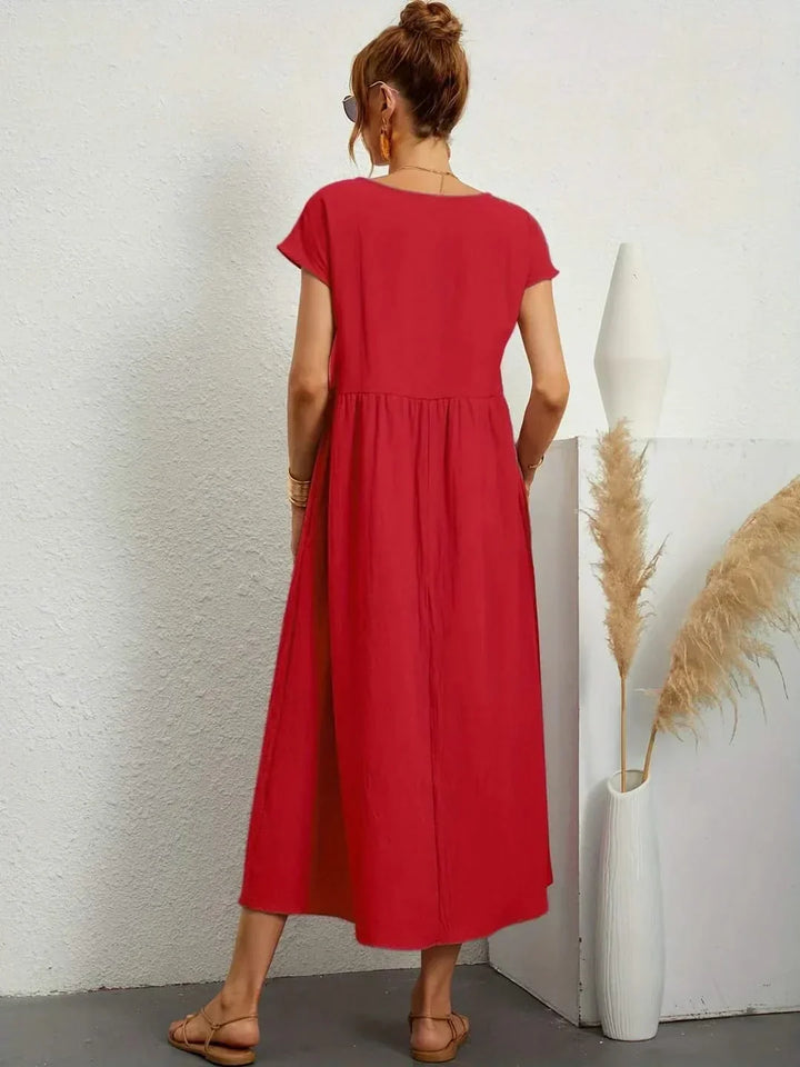 AVA LUXE FLUID MIDI DRESS
