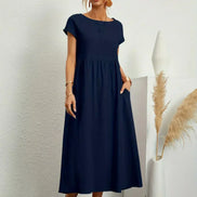 Gabrielle™ — Flowing Midi Dress with Timeless Elegance
