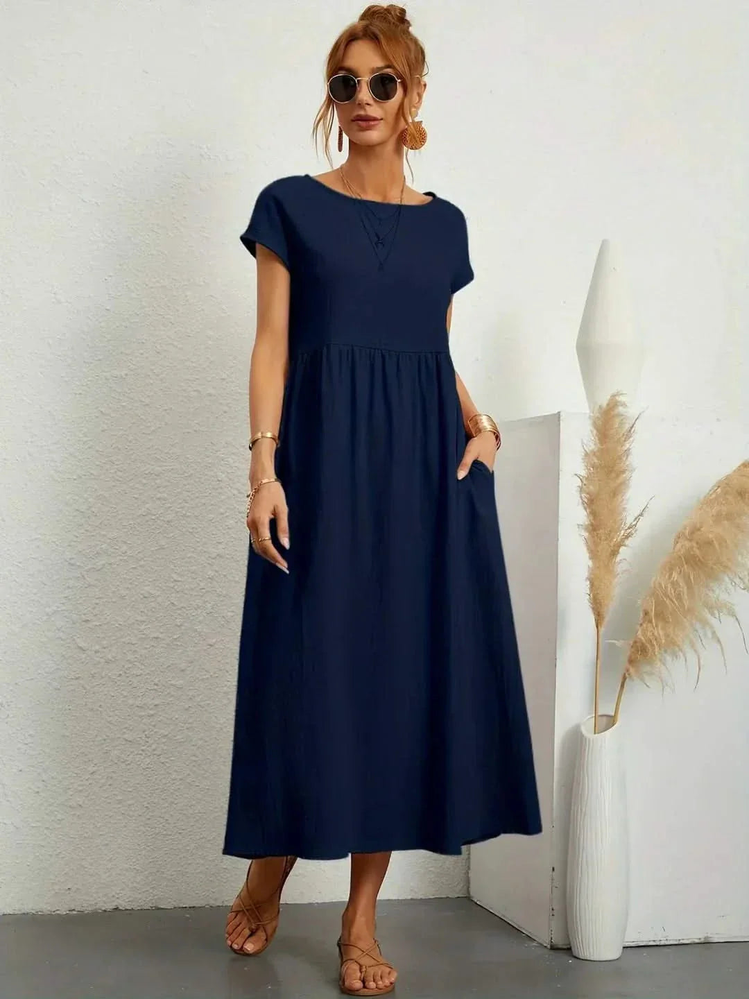 AVA LUXE FLUID MIDI DRESS