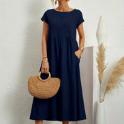 Gabrielle™ — Flowing Midi Dress with Timeless Elegance