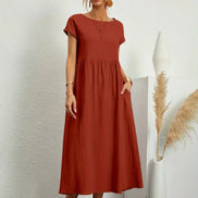 Gabrielle™ — Flowing Midi Dress with Timeless Elegance