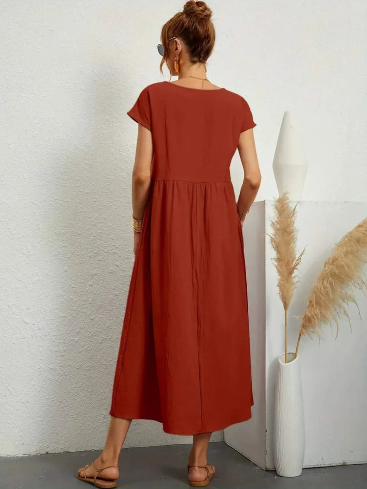AVA LUXE FLUID MIDI DRESS