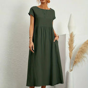Gabrielle™ — Flowing Midi Dress with Timeless Elegance