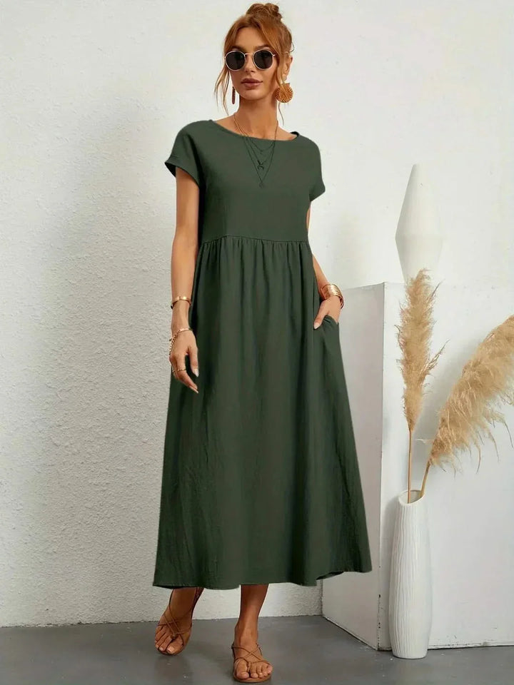 AVA LUXE FLUID MIDI DRESS