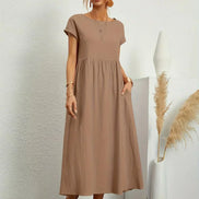 Gabrielle™ — Flowing Midi Dress with Timeless Elegance