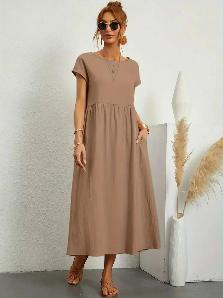 AVA LUXE FLUID MIDI DRESS