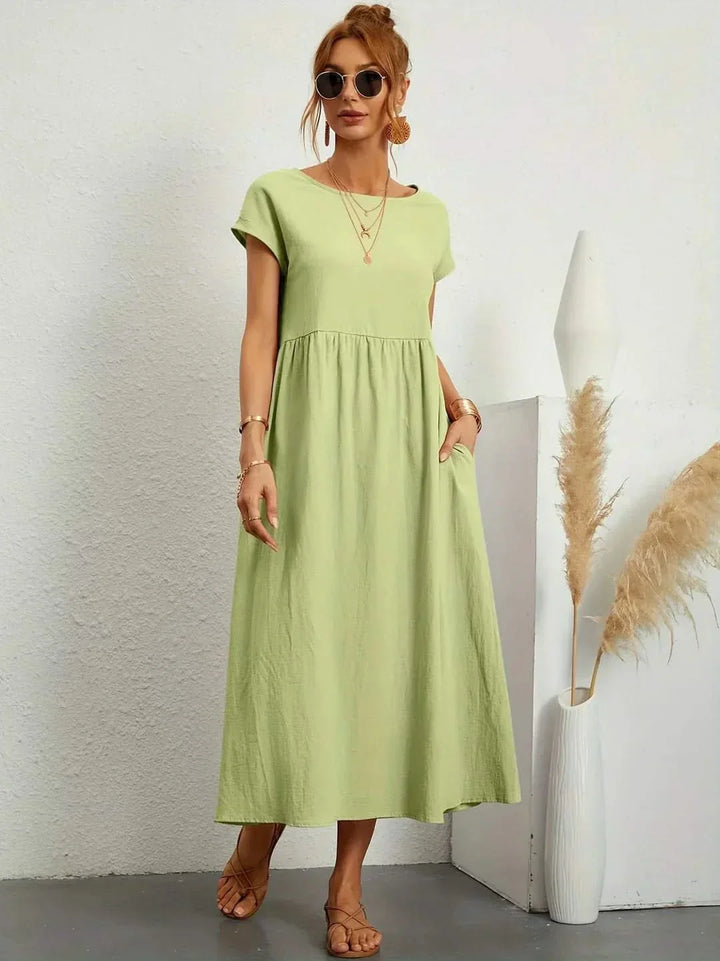 AVA LUXE FLUID MIDI DRESS