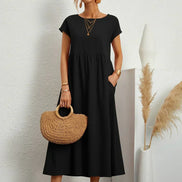 Gabrielle™ — Flowing Midi Dress with Timeless Elegance