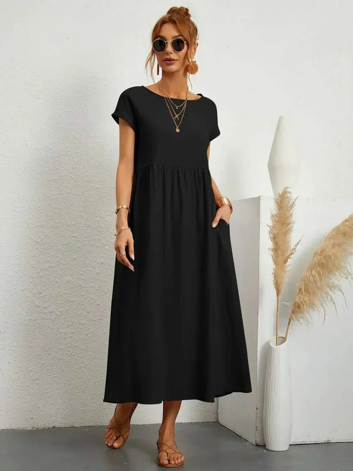 AVA LUXE FLUID MIDI DRESS