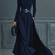 CORTLISS | HIGH-NECK MAXI DRESS