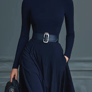 CORTLISS | HIGH-NECK MAXI DRESS
