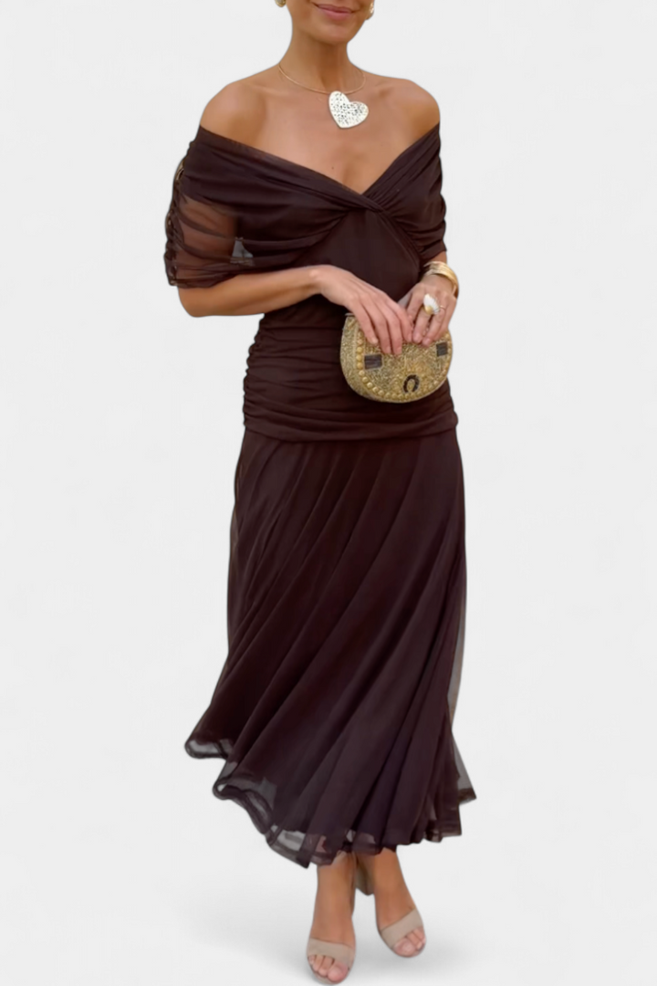 LIVIA - Women’s Floral V-Neck Maxi Dress