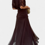 Florendra | Long Floral V Neck Dress