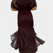 Florendra | Long Floral V Neck Dress