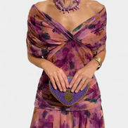 Florendra | Long Floral V Neck Dress