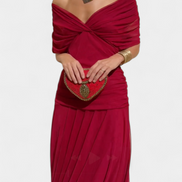 Florendra | Long Floral V Neck Dress