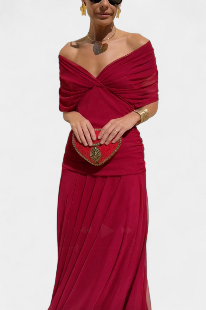 LIVIA - Women’s Floral V-Neck Maxi Dress