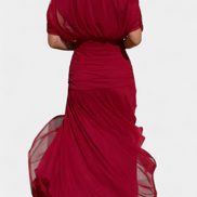 Florendra | Long Floral V Neck Dress