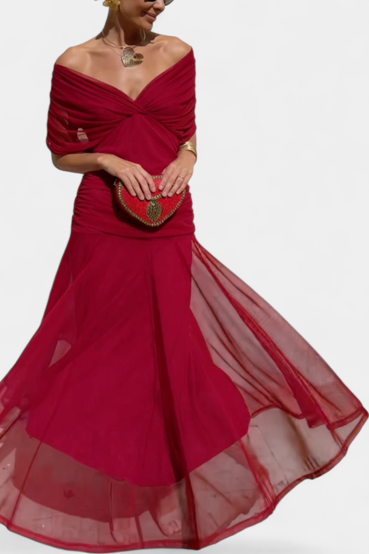 LIVIA - Women’s Floral V-Neck Maxi Dress