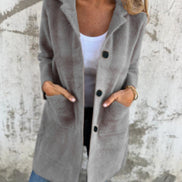 MORWENNA | LONG SLEEVE BUTTON COAT WITH POCKETS