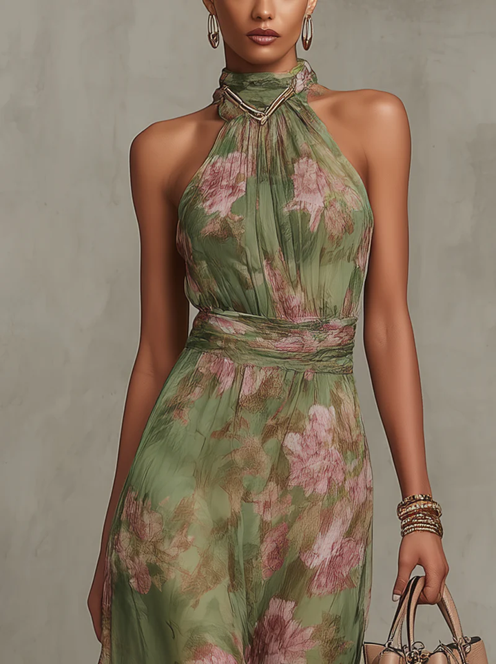 Eugenie - Elegant Floral Maxi Dress