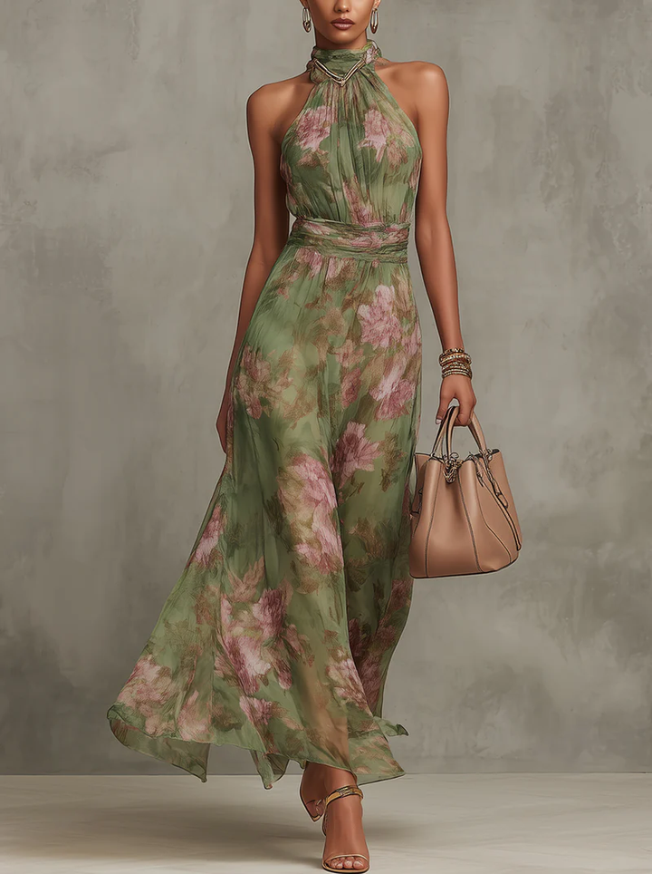 Eugenie - Elegant Floral Maxi Dress